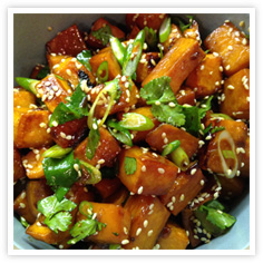 Teriyaki Roasted Sweet Potatoes