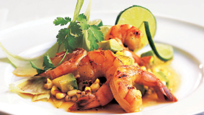 Lime Ponzu Shrimp and Corn Salsa