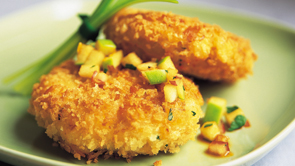 Panko Crusted Mashed Potato Cakes