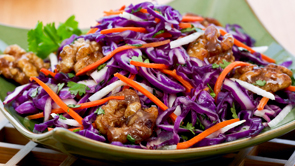 Asian Coleslaw with Candied Walnuts