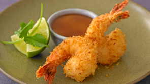 Coconut Shrimp with Plum Sauce