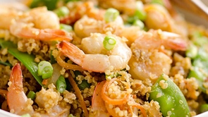 Light Shrimp Fried Quinoa