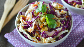 Cabbage Slaw with Soy Peanut Honey Dressing