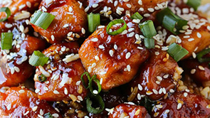 Sticky Garlic Sesame Chicken