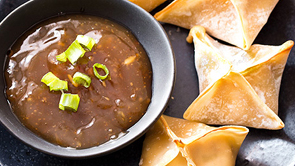 General Tso's Chicken Baked Wontons