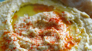 Simple Hummus with Soy Sauce