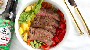 Thai Steak and Mango Noodle Bowl