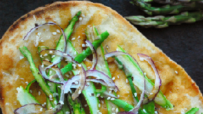 15 Minute Shaved Asparagus Flatbread