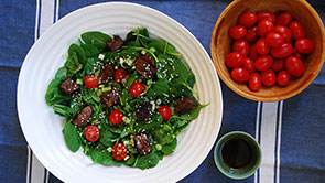 Flank Steak Spinach Salad