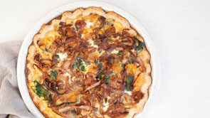 Caramelized Onion and Sweet Potato Quiche