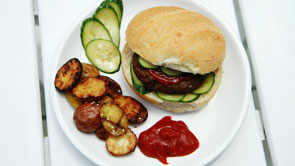 4 Ingredient Garlic Burgers