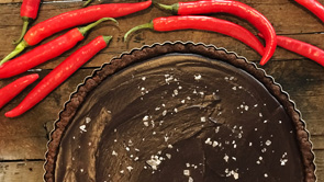 Sriracha Chocolate Ganache Tart