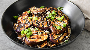 Grilled Ginger Miso Eggplant