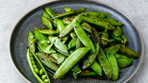 Ginger Garlic Snap Peas