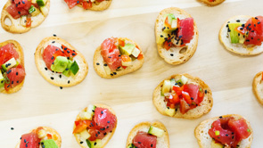 Tuna Poke Crostinis