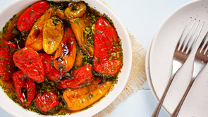 Grilled Marinated Bell Peppers