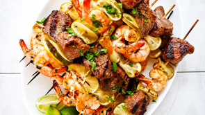 Margarita Shrimp and Steak Kebabs