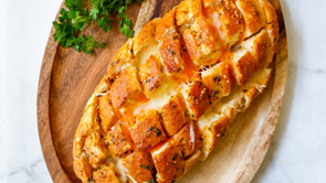 Cheesy Sriracha Pull Apart Bread