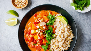 One Pot Butternut Squash and Chickpea Peanut Stew