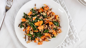 Caramelized Sweet Potato Wild Rice Pilaf