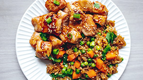 Freezer-Friendly Sheet Pan Teriyaki Chicken and Rice