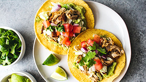 Pressure Cooker Pork Carnitas Tostadas