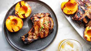 Honey Thyme Grilled Pork and Peaches