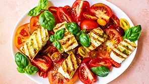 Grilled Halloumi and Tomato Salad