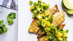 Grilled Cod with Pineapple Salsa