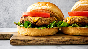 Grilled Chickpea Veggie Burgers