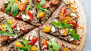 Grilled Baba Ganoush Pizza