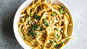 Gluten-Free Hand Rolled Noodles with Peanut Sauce