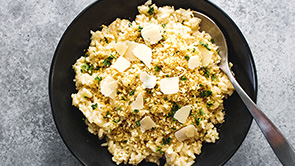 Risotto with Garlic Panko Topping