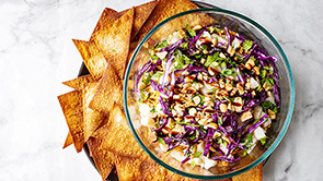 Gluten-Free Hoisin Chicken 7 Layer Dip