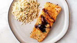 Panko-Crusted Teriyaki Salmon