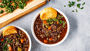 10-Ingredient Italian Sausage and Lentil Soup