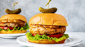 Jalapeño Cheddar Turkey Burger with Chipotle Mayonnaise