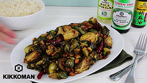 Gluten-Free Kung Pao Brussels Sprouts