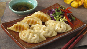 Potstickers with Ponzu-Sesame Dipping Sauce